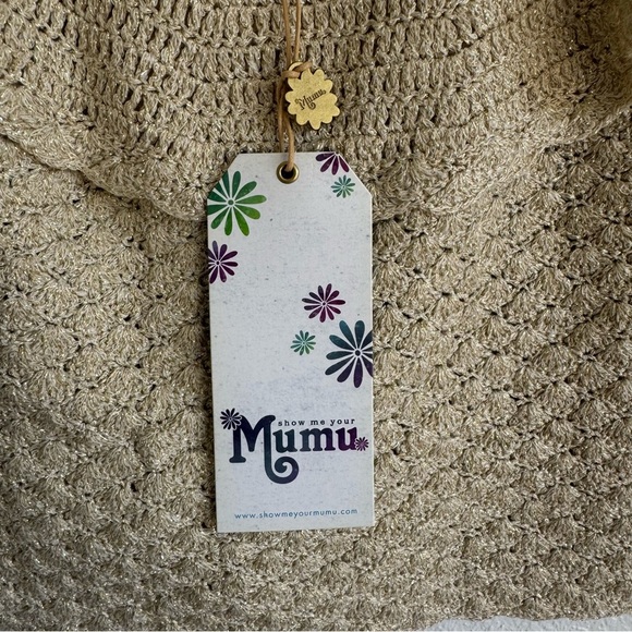 Show Me Your Mumu Crocheted Top With Gold Threading Small NWT - Picture 5 of 7